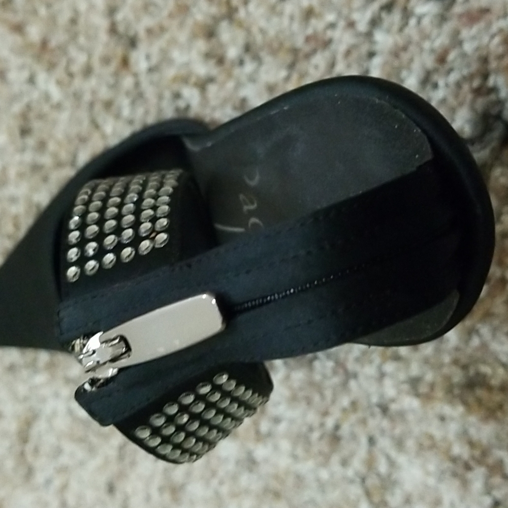 Paolo Black Satin Shoes - Picture 8 of 15